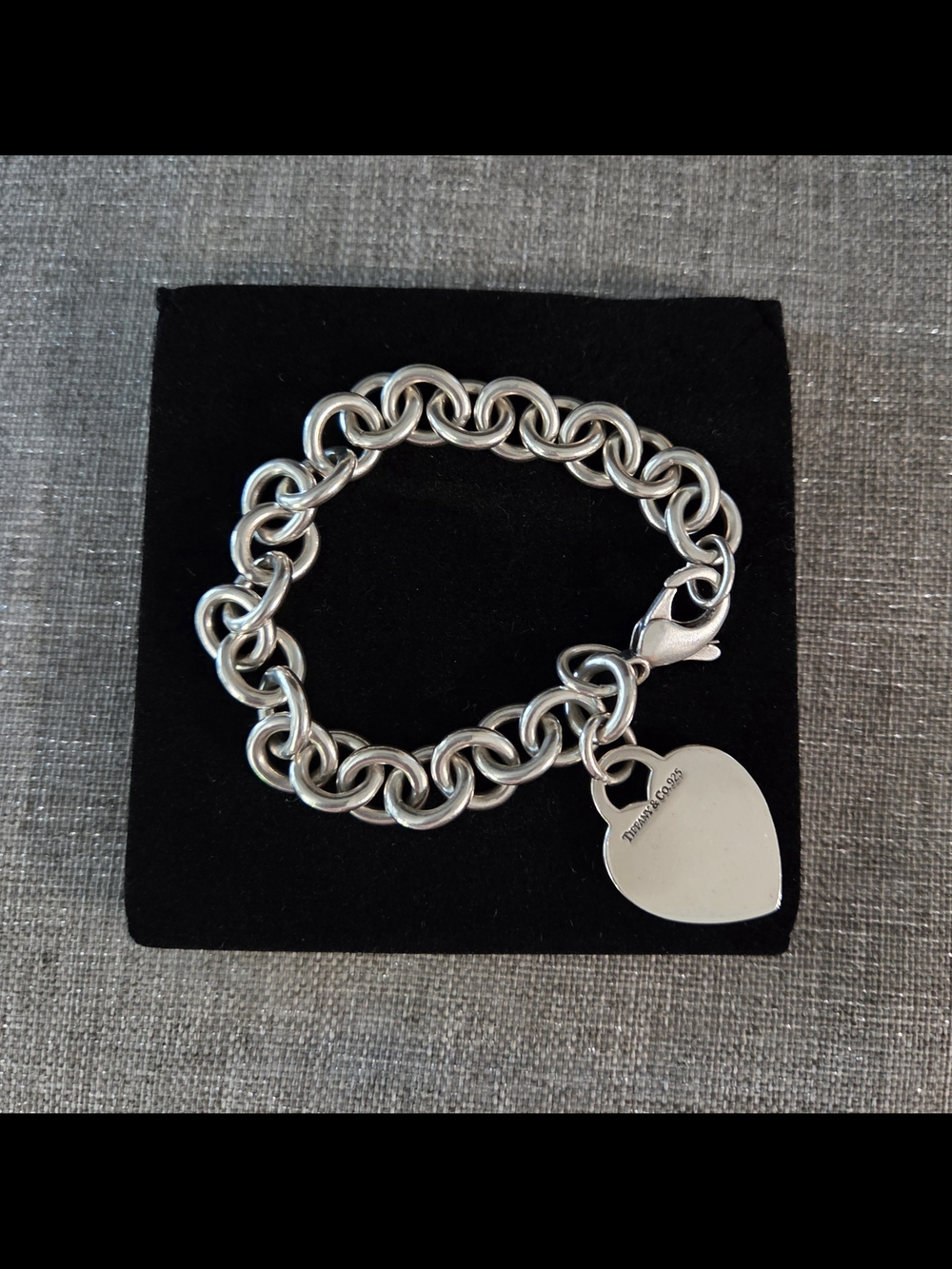 Tiffany & Co. Heart Tag Link Bracelet in Silver
